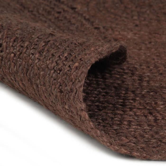 Tapis - vidaXL - Jute Rond 180 cm - Marron - Fait à la main - Naturel