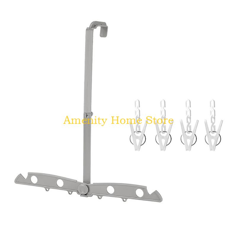 

F26C Reliable Air Conditioning Clothes Rack Colorful Underwear Hanger Convenient Clothes Drying Rack for Travel and Dormitory