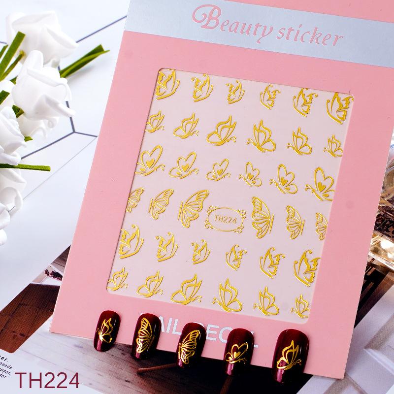 New Year Nail Art Stickers Bronzing Year of the Dragon Chinese Style Mahjong Cartoon Nail Stickers Decoration