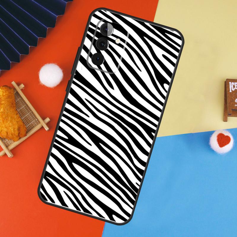 Zebra Stripe Print Case For Samsung Galaxy A56 A36 A16 A06 A13 A33 A53 A52 A32 A12 A54 A34 A14 A15 A35 A55 A17
