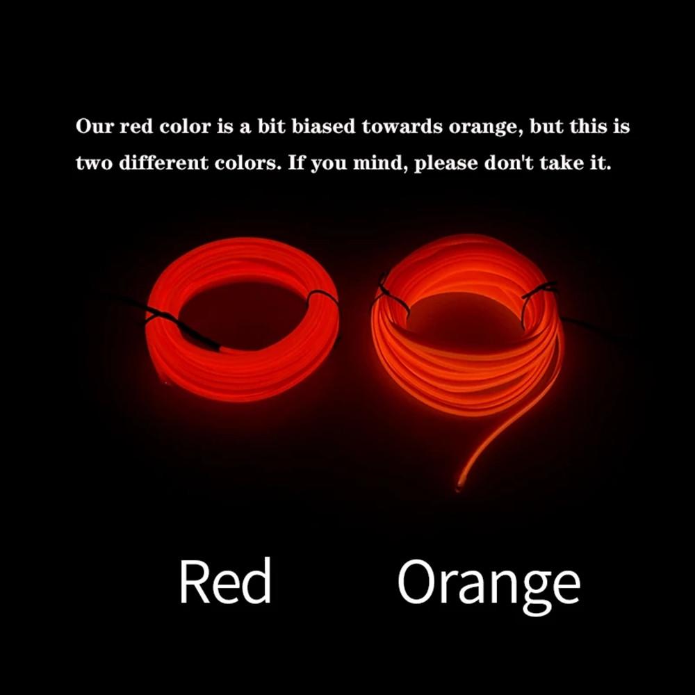 1/3/5m Car Interior Accessories Ambient Light Cord with USB DIY Decorative Dashboard Console Car LED Ambient Light