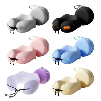 Neck Travel Pillow Memory Foam Neck Pillow for Comfort On Airplanes Compact Ergonomic Design for Travel,Car Rides,Home
