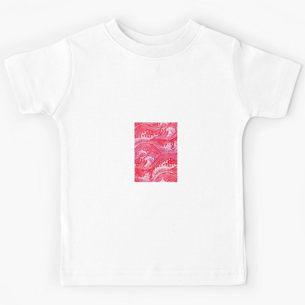 Japanese Waves red Kids T-Shirt 170