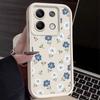 Blue White Flowers TPU Case For Xiaomi Redmi Note 13 14 Pro Plus 12 13 14 5G 13C Poco X6 X5 M6 F6 14T 13T Pro Soft Phone Cover