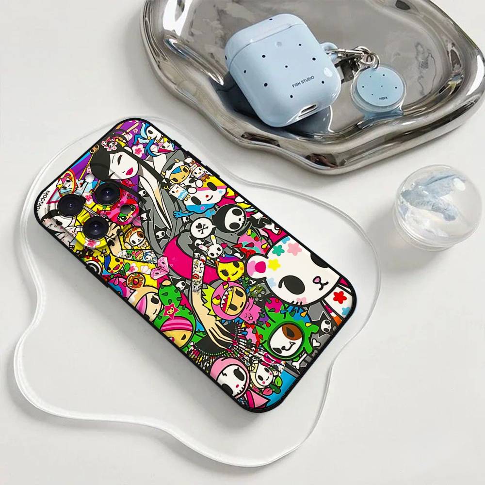 Japan T-Tokidokis Phone Case Phone Case For Iphone 17 16 15 11 13 14 Pro Max X Xr Xs Max 12mini Black Shell Cover Case