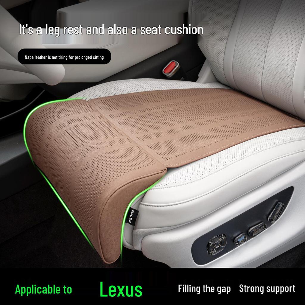 Memory Foam Leg Rest & Seat Cushion with Ventilation for Lexus ES300/RX350/NX260, All-Season Use.
