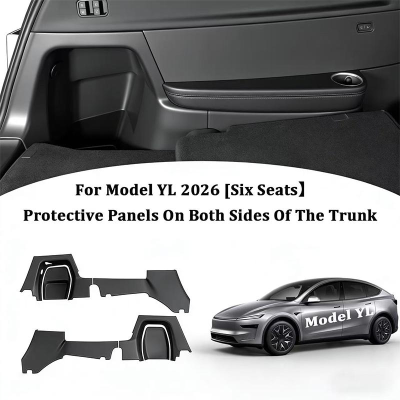 Trunk Side Protection Pads For Tesla Model YL 6-Seater Rear Trunk Side Guards Full Cover Anti Scratch Dirt Resistant Accessories