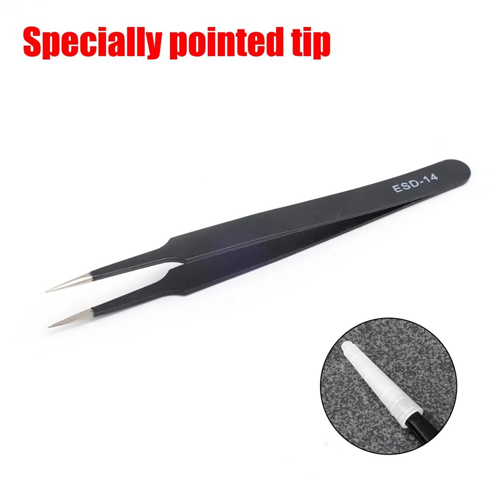 Anti-Static Stainless Steel Tweezers Precision Maintenance Industrial Electronic Repair Tool Car Body Sheet Metal Repair Tools