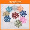 Elegant 12pcs Christmas Tree Decorations Featuring Glittery Snowflake Baubles 10cm