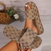 Slippers Platform Slippers Women's Wear New Plum Blossom Embroidery Word Muffin Cool Slippers Large Size Women's Shoes