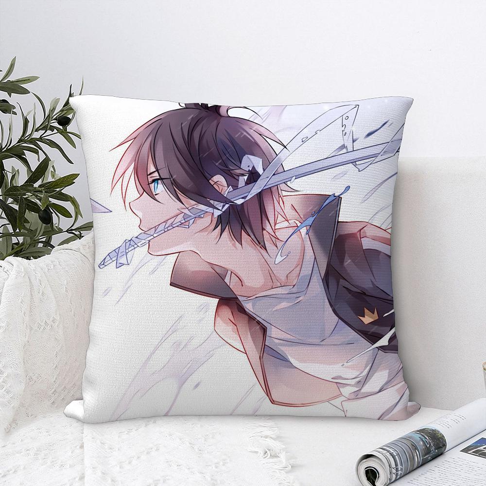 Декоративная наволочка для подушки с изображением аниме N-Noragami, двусторонняя, плюшевая, квадратная, для украшения дивана. 16x16Inch