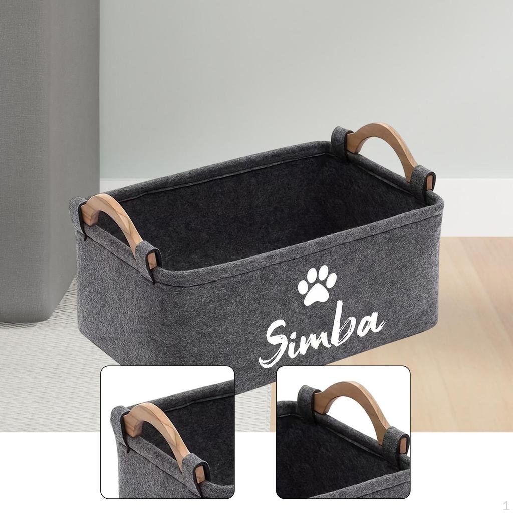 Dog Toy Organizer Bin Treats Organiser Box Household Organization Multifunction Large Felt