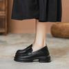 New Leather Women's 5 Thick-soled Inner Height Increase One Pedal Soft-soled Non-slip Casual Versatile Single Shoes