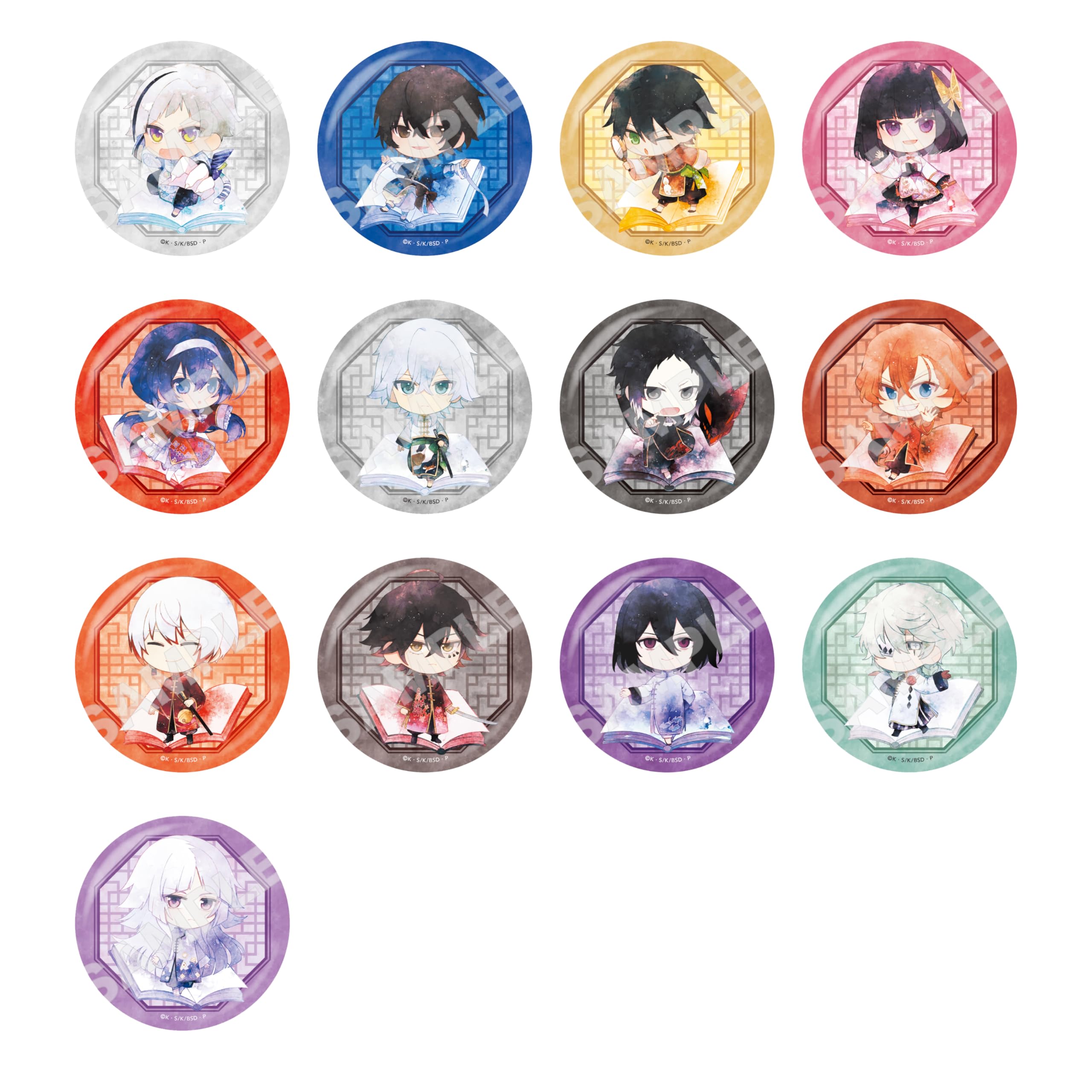 

Bungo Stray Dogs Can Badge [Chinese Clothing ver.] 13-Piece Box