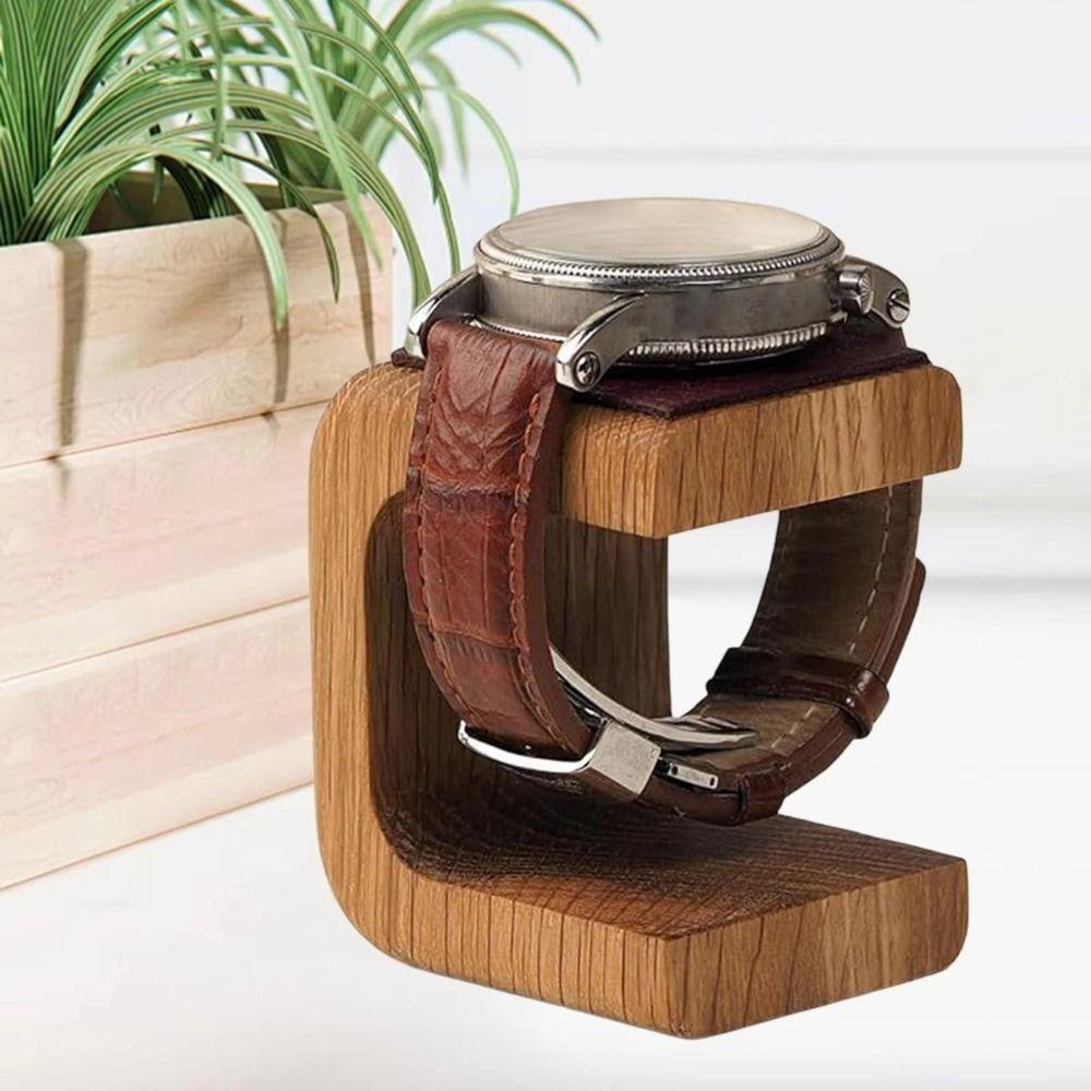 Tischplatte Ornament Uhrenständer Holz Schmuck Organizer Halter für Armband Ring