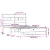 VidaXL Metal Bed Frames Without Mattress Sonoma Oak 120x190 Cm 4017269