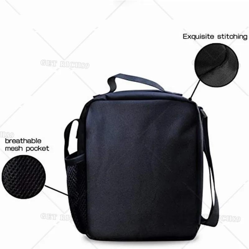 Cool Dragon Print Lunch Bag for Kids Boy Girls Insulated Lunch Box Adjustable & Removable Tote Bag Kits for School Work