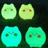 10pcs Glow in Dark Cat Figurines Miniatures Cartoon Mini Cat Statue  Fairy Garden Decorations
