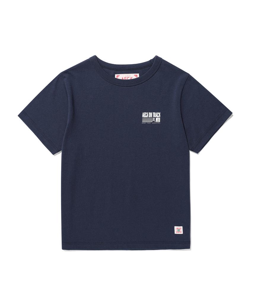 AECA (Woman) Aeca On Track Half Sleeve Tee-Navy