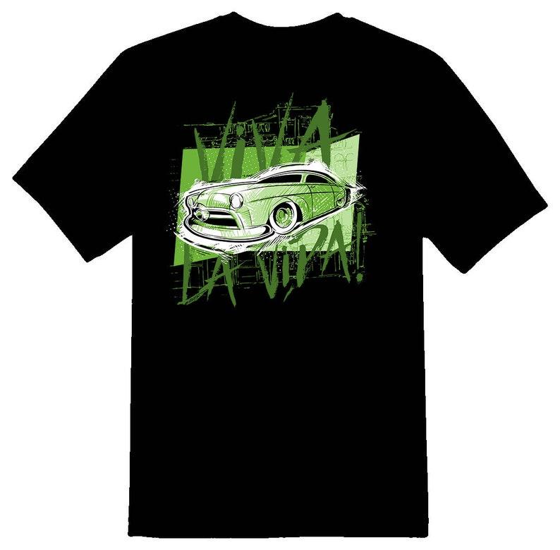 Viva la vida classic car black tee shirt 100
