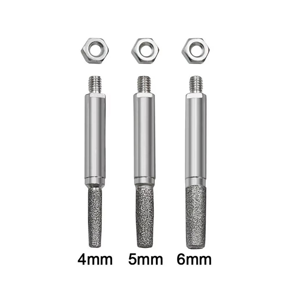 3Pcs/Set 4/5/6mm Chainsaw Sharpener 69HF Cylindrical Burr Stone File Chain Sharpening Grinding Head