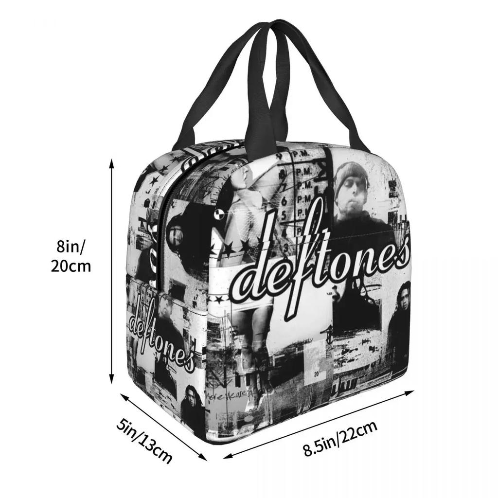 Deftones Rock Band Ohms White Pony Insulated Lunch Bag for School Cooler Thermal Food Box Tote Leakproof Lunch Boxes Container