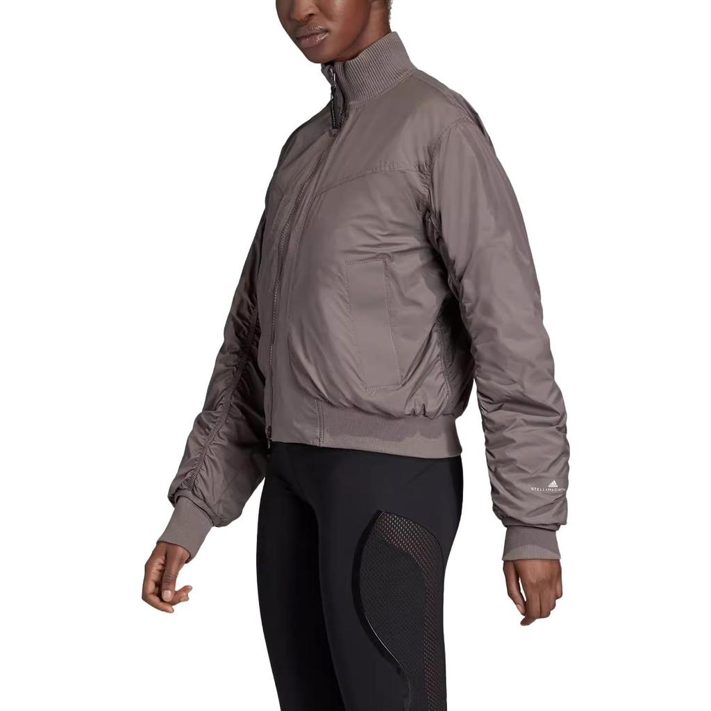 Adidas SMC Solid Color Zip Sports Jacket Women Jackets Gray FK9679