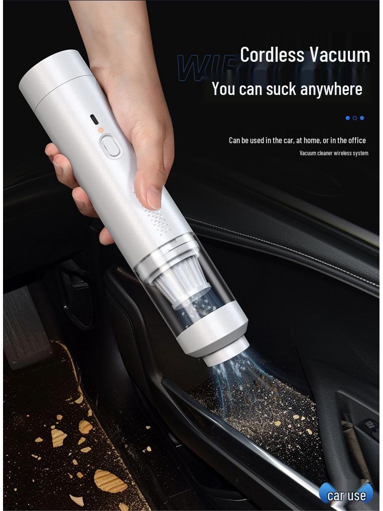 Cordless Car Vacuum Cleaner - Handheld, Dual Suction & Blow, Pet Hair Remover