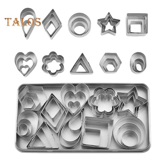 30Pcs/Set Mini Cookie Cutters Set Stainless Steel Easy To Store Fun Shapes Unique Anti-rust Molds for Kids