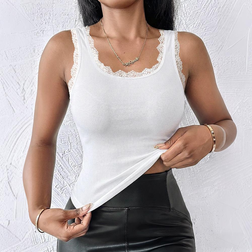

Women s Lace-Trimmed Tank Top S