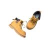 Kick Not Bad Thick-soled Thick-heeled Big Yellow Boots Women's 2025 New British Style Round Head Versatile Lace-up Martin Boots Tooling Boots