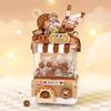 Small Blocks Panda  Series Street View Food Truck Fruit/Icecream Shop Learning Build Toys Toy For Kidss For Kids Adult