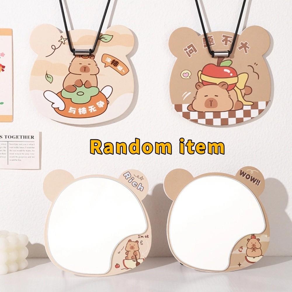 Cartoon Standing Makeup Mirror Adjustable Single-sided Mirror Creative Folding Makeup Mirror  Gift