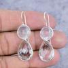 White Topaz Gemstone Handmade 925 Sterling Silver Jewelry Earring 1.77" M-2629