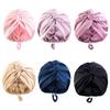 Women Men Double Layer Cross Twisted Turban Adjustable Elastic Silk Satin Chemo Hair Care Bonnets Sleep Cap