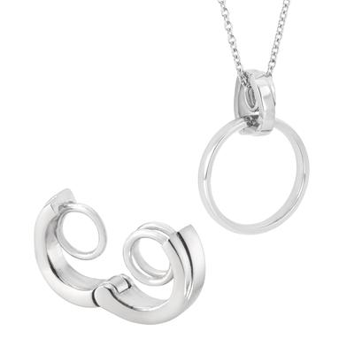 Jewel Ring Holder Necklace with Can Be Used To Hold Your Precious Stainless Steel and Interchangeable Crossing [Petit YU-NA] Chain, Ring, 316L, Men's