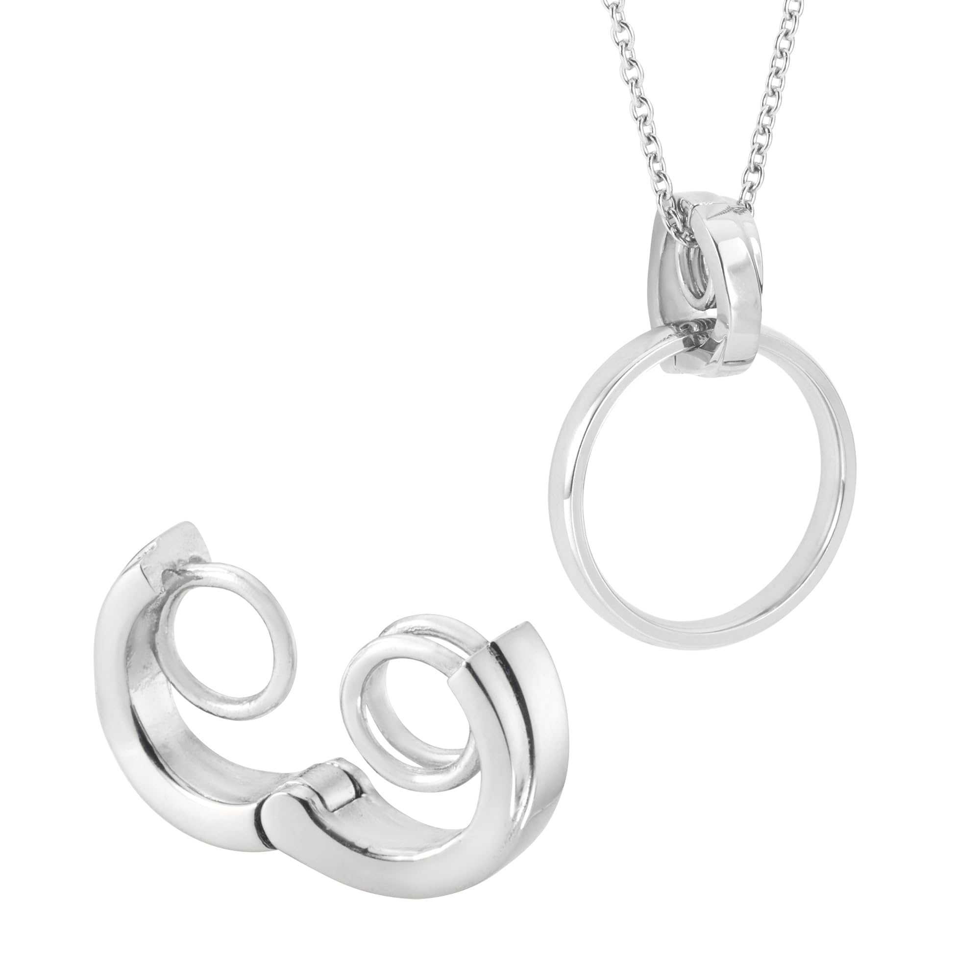 

Jewel Ring holder necklace with can be used to hold your precious stainless steel and interchangeable crossing [Petit YU-NA] chain, ring, 316L, men s