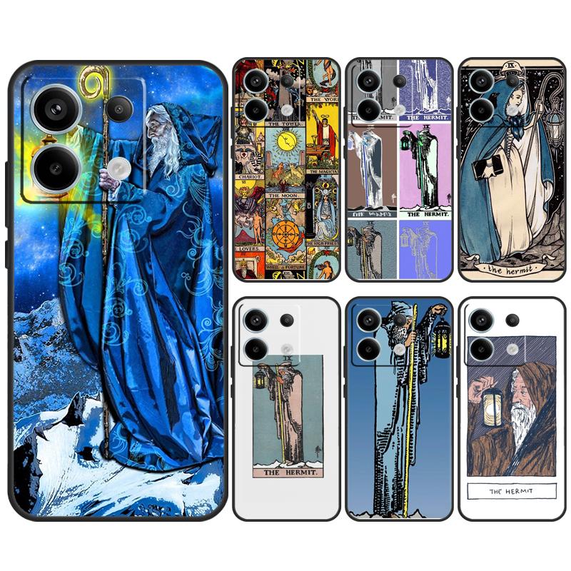 Tarot Card The Hermit Case For Xiaomi Redmi Note 13 Pro 12 11 8 9 10 Redmi Note 12S 11S 10S 9S 10C 12C 13C Cover