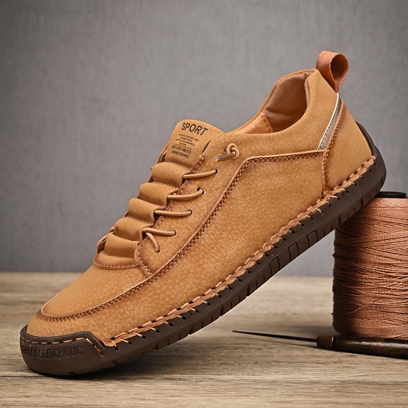 

New hand-sewn large-size men s shoes outdoor casual men s shoes lace-up shoes 48 коричневый