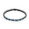 Elegant 4mm White Gold Zircon Tennis Bracelet – Women's Colorful Diamond Chain