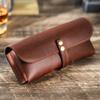 Genuine Leather Eye Glasses Pouch Portable Sunglasses Holder Fashion Glasses Case  for Men Women