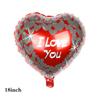 10pcs Valentine's Day Balloon Bouquet Set Red Heart Aluminum Film Confession Ballon Proposal Scene Valentine's Day Wedding Party Decoration