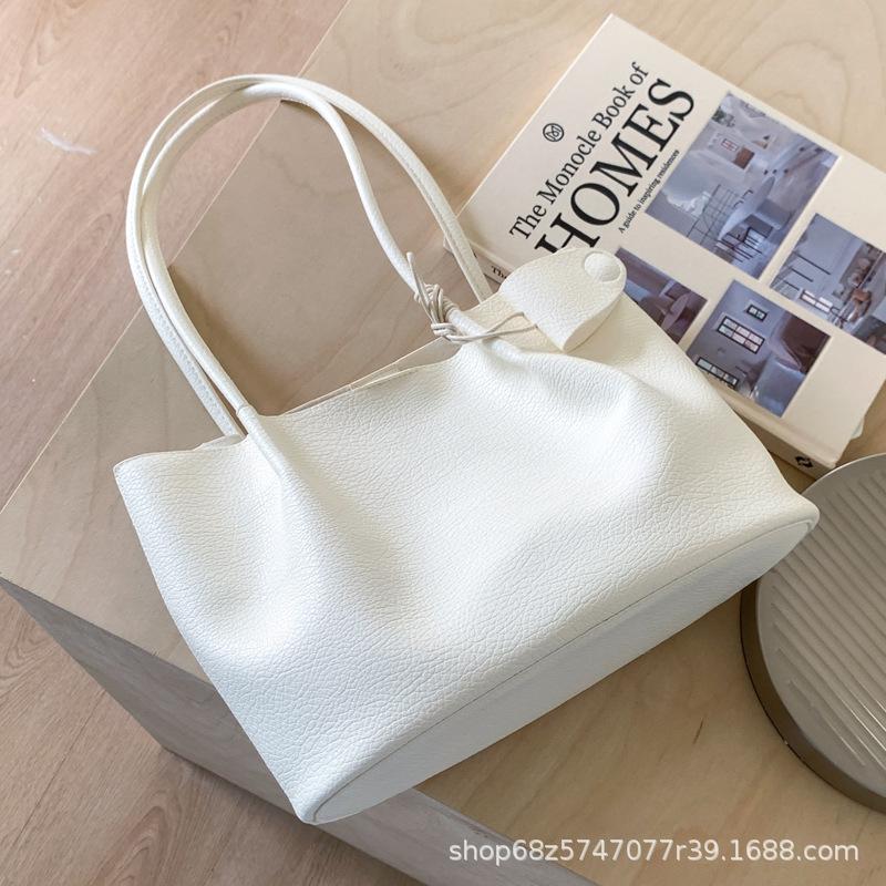 Large-capacity Bag Women's 2025 Summer New Shoulder Messenger Bag Popular This Year, Mother and Child Bucket Bag