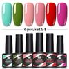 6-Color Nail Polish Glue Set, Popular Color Nail Glue, Phototherapy Nail Polish Glue Can Be Matched Arbitrarily.