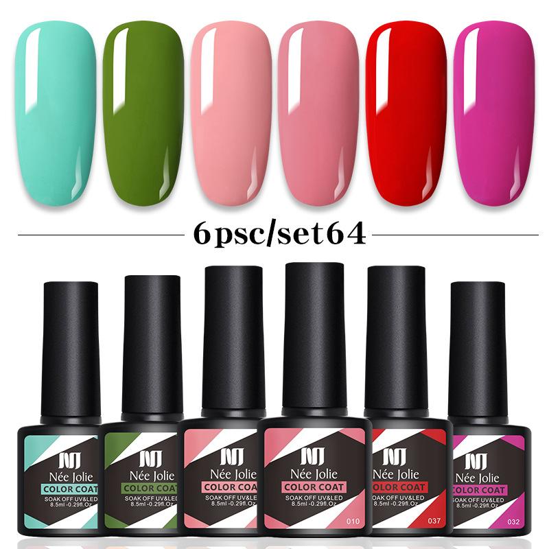 6-Color Nail Polish Glue Set, Popular Color Nail Glue, Phototherapy Nail Polish Glue Can Be Matched Arbitrarily.