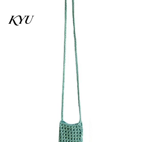 Elegant Hollow Pattern Bag Boho Crochet Phone Bag, Handmade Crossbody Cell Bohemian Woven Lightweight Small Clutch Purse for Women Travel Daily