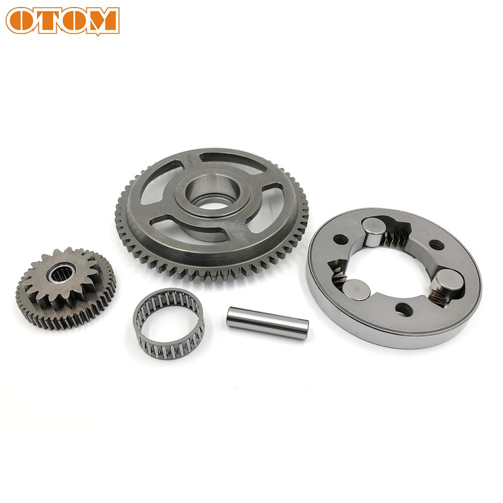 OTOM Motorcycle Electric Starter Clutch Gear Assy Starter Dual Sprocket Needle Bearing Shaft For YAMAHA DT230 MT250 Motocross