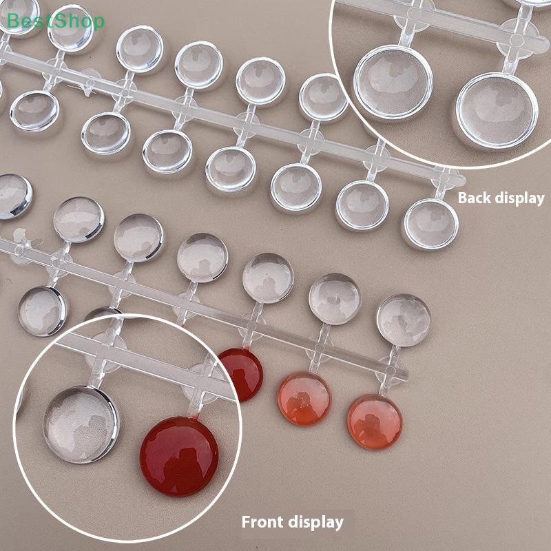 Polka Dot Color Card Nail Display Board,Pea Bean Swatch Salon Nail Showing Shelf With Stickers