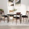 Seat Cushions 4 pcs Black 40 x 40 x 12 cm Fabric