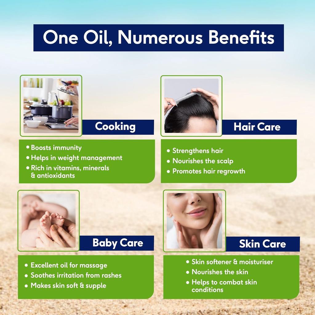 Sri Sri Tattva Organic Virgin Coconut Oil 100ml X Pack of 2 | Cold Pressed Natural Hair & Skin Oil